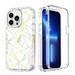 AMZER Crusta Hybrid Full Body Case with Built-in Screen Protector for iPhone 13 Pro Max - Geometric