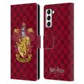 Head Case Designs Officially Licensed Harry Potter Sorcerer s Stone I Gryffindor Crest 2 Leather Book Wallet Case Cover Compatible with Samsung Samsung Galaxy S21+ 5G