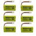 Kastar 6-Pack BT183342 / BT283342 Battery Replacement for GE 30522EE1 30522EE2 30522EE3 30522EE4 30524EE2 31591 Interstate Batteries ATEL0068 TEL0068L Empire CPH-515J CPH515J