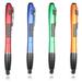 Stylus Pen [4 Pcs] 3-in-1 Touch Screen Pen (Stylus + Ballpoint Pen + LED Flashlight) For Smartphones Tablets iPad iPhone Samsung LG Sony etc [Red + Green + Orange + Blue]