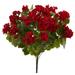 Nearly Natural Red Geranium Artificial Bush UV Resistant Set of 3