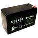 Compatible Digital Security PC4050C Battery - Replacement UB1290 Universal Sealed Lead Acid Battery (12V 9Ah 9000mAh F1 Terminal AGM SLA) - Includes TWO F1 to F2 Terminal Adapters