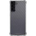 Skinit Textures Silver Carbon Fiber Galaxy S21 5G Clear Case