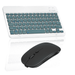 Rechargeable Bluetooth Keyboard and Mouse Combo Ultra Slim Keyboard and Mouse for CHIQ 55 UHD Smart Android TV with Bluetooth 5.0 TV and Bluetooth Enabled Mac/Tablet/iPad -Pine Green with Black Mouse
