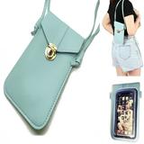 Wallet Case For Blu View Mega / Blu V5 Purse / Blu C6 Hand Bag / Blu J5 Carrying Case /Blu G6 pouch Case (Cross should Bag L-Blue)