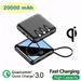 YouLoveIt Mini Power Bank 20000mAh Portable Charger Mini Power Bank Ultra-thin Power Bank Quick Charging Power Bank for iOS/Micro/type-c/USB-A