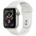 Restored Apple Watch Series 4 40mm GPS + Cellular 4G LTE - Silver - White Sport Band (Refurbished)