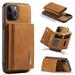 Samsung Galaxy A03s Case (6.5 Inch 2021 Release) - Magnetic Clasp Synthetic Leather Wallet Phone Case with Stand Durable Silicone Back Cover Case Lightweight Protector Case with Card Holder (Brown)
