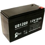 Compatible CYBERPOWER OL3000RMXL2U Battery - Replacement UB1280 Universal Sealed Lead Acid Battery (12V 8Ah 8000mAh F1 Terminal AGM SLA) - Includes TWO F1 to F2 Terminal Adapters