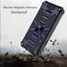 For Apple iPhone 12 /12 Pro (6.1 ) Heavy Duty Stand Hybrid [Military Grade] Rugged with Built-in Kickstand Fit Magnetic Car Mount Cover Xpm Phone Case [Blue]