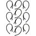 10-Pack Replacement Clamp Bluetooth Ear Hook Loop Clip Replacement - Set of 5 Black Small Clamps + 5 Pack Black Large Clamps Shape Clear Hook for Samsung Motorola LG & Other Bluetooth Headsets