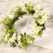 Artificial Daisy Flower Door Wreath spring wreaths for front door outside Summer Front Door Wall Wedding Party Decoration