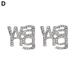 Alloy Women Fashion Jewelry Badge Pin Wang Letter Brooches Brooches L6N9 F6R7