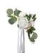 Okwish Aisle Flower Arrangement Silk Bouquet Props For Wedding Party Rose Flowers Decoration Real-Looking Chair Back Decorative