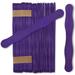 Wooden Purple 8 Fan Handles Wedding Programs Paint Mixing Pack 50 Jumbo Craft Popsicle Sticks for Auction Bid Paddles Wooden Wavy Flat Stems for Any DIY Crafting Supplies Kit by Woodpeckers