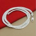 Luxury 5mm Necklace Silver 20 Chain Fashion Inch Women Men Chain Y9I9