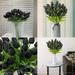 SEELOK 20pcs Tulips Artificial Flowers Fake Flowers for Decoration Faux Flowers Tulips Real Touch Arrangement Bouquet for Wedding Home Office Party Faux Flowers Bulk Gift Idea for Mothers Day(Black)