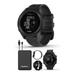 Garmin Approach S12 (Black) Golf GPS Watch Bundle with PlayBetter Portable Charger