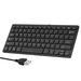 Andoer K-1000 Mini Keyboard 78-key Mini Keyboard USB Powered Wired Keyboard Chocolate Keyboard Portable Office Keyboard Black
