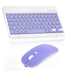 Rechargeable Bluetooth Keyboard and Mouse Combo Ultra Slim Full-Size Keyboard and Mouse for Lenovo Chromebook 11e 1st Gen Laptop and All Bluetooth Enabled Mac/Tablet/iPad/PC/Laptop - Violet Purple