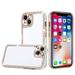 For Apple iPhone 8 Plus/7 Plus/6 6S Plus All Around 3D Diamonds Rhinestone Chrome Frame TPU Shiny Bling Glitter Cover Xpm Phone Case [ White ]