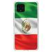 DistinctInk Clear Shockproof Hybrid Case for Google Pixel 4 (5.7 Screen) - TPU Bumper Acrylic Back Tempered Glass Screen Protector - Red White Green Mexican Flag Mexico
