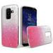 GSA Gradient Glitter Hybrid Case for Samsung Galaxy A6 - Hot Pink Silver