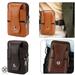 Luxtrada Men Mobile Phone Belt Pack Bag Loop Waist Holster Pouch Waist Bum Belt Bag Fanny Pack Pouch Case Cow Leather