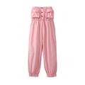 Toddler Girl Clothes 2Y Toddler Girl Causal Jumpsuit 3Y Toddler Girl Off-The-Shoulder Bodysuit Pink