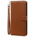 Dteck Wallet case for Samsung Galaxy A52 4G/5G PU Leather Wallet case with Handstrap Kickstand Card Slots Magnetic Shockproof Flip Case For Samsung Galaxy A52 Brown