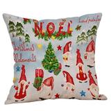 PhoneSoap Christmas Ornaments Doll Pillow Covers Santa Claus Pattern Pillowcase G