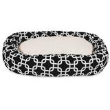 Majestic Pet Products Links Sherpa Bagel Bolster Polyester in Black | 7 H x 35 D in | Wayfair 78899554031