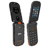 Plum RAM PLUS Unlocked Flip Phone 4G VoLTE Rugged + Sim Card Speed Talk $11 a month Unlimited Plan