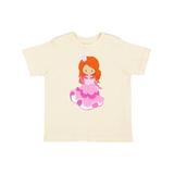 Inktastic Cute Princess Princess In Pink Dress Orange Hair Girls Toddler T-Shirt