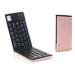 GK228 BT Wireless Keyboard 66 Keys Folding Mini Portable Office Keyboard with Stand for Phone/Tablet/Laptop Rose Gold