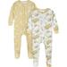 Gerber Baby & Toddler Girl Snug Fit Footed Cotton Pajamas 2-Pack