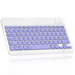 Ultra-Slim Bluetooth rechargeable Keyboard for Mac and all Bluetooth Enabled iPads iPhones Android Tablets Smartphones Windows pc - Violet Purple