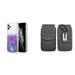 Liquid Glitter Case for iPhone 14 Pro and Belt Holster Pouch (Lavender Purple/Gray)