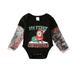 Binpure Baby Boy Jumpsuit Christmas Print Tattoo Flower Arm Stitching Romper