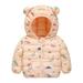 Sales! ZCFZJW Kids Winter Down Coats with Hooded Toddler 3D Ear Dinosaur Print Solid Hoodie Light Thick Puffer Jacket for Baby Boys Girls(Pink 2-3 Years)