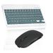 Rechargeable Bluetooth Keyboard and Mouse Combo Ultra Slim Full-Size Keyboard and Mouse for Dell Chromebook 3100 Laptop and All Bluetooth Enabled Mac/Tablet/iPad/PC/Laptop -Pine Green with Black Mouse