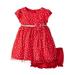 Marmellata Infant Girls Red Polka Dot Party & Holiday Dress Tulle Overskirt 18m