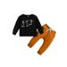 Lieserram Baby Boy Halloween Clothes Crew Neck Long Sleeve Pullover Pants Spooky Skeleton Outfits