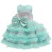 Zpanxa Baby Girls Princess Dress Little Girls Party Wedding Dresses Evening Mesh Lace Dress Birthday Dress Kids Pageant Flower Girl Sleeveless Dress Mint Green (2-3 Years)