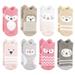 Hudson Baby Infant Girl Cotton Rich Newborn and Terry Socks Girl Woodland 8-Pack 6-12 Months