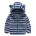 Dadaria Toddler Sweater 6Months-4Years Toddler Baby Boys Girls Stripe Camouflage Plush Cute Bear Ears Winter Hoodie Thick Coat Jacket Blue 2-3 Years Toddler