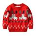 URMAGIC Children s Christmas Sweater Holiday Boys Toddler Knitted Sweater Winter Xmas Crewneck Pullover 1-6 Years