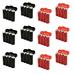 6 RED & 6 BLACK AA AAA BATTERY BATTERY PLASTIC STORAGE CASE HOLDER BOX USA SHIP