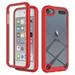 iPod Touch 7th Generation Case iPod Touch 6th/5th Gen Case Dteck Built-in Screen Protector Full Body Rugged Shockproof Case Hard Protective Cover for Apple iPod Touch 7th/6th/5th Gen Red