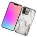 Case for Apple iPhone 13 Pro (6.1 ) Stylish Design Floral Armor Dual Layer 2 in 1 Rubberized Hard TPU Hybrid Slim Cover for iPhone 13 Pro by Xcell - Marble White